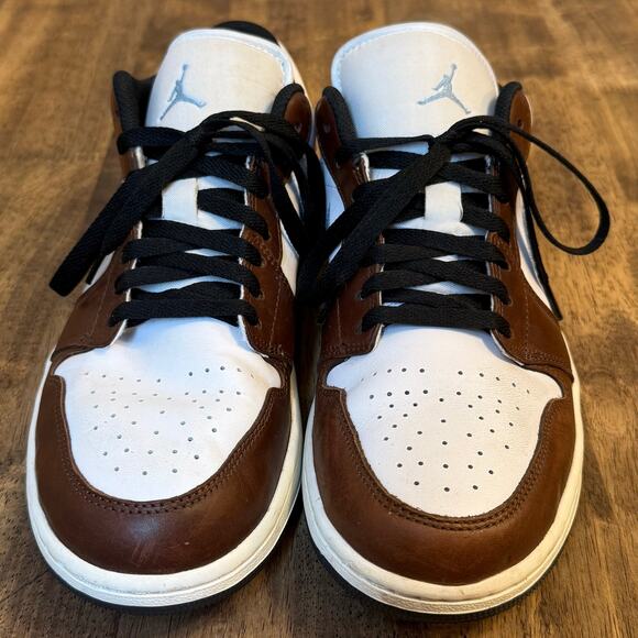 Nike Air Jordan 1  Retro Low SE Sneaker Leather Lace Up Brown Blue Grey Men\'s 11 main image 6
